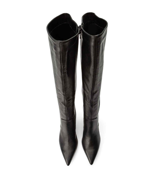 Tony Bianco Epic Black Venice 8.5cm Heeled Boots Black | SGJVR49172