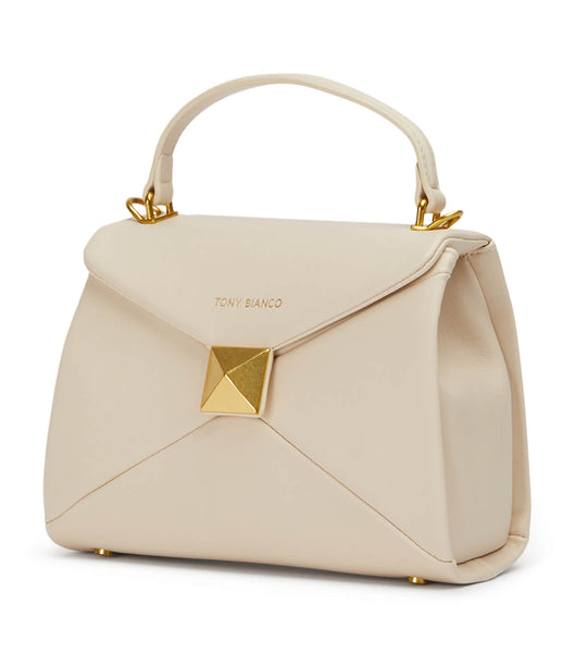 Tony Bianco Eve Vanilla Leather Mini Handbags Accessories Light Yellow | DSGKV28125