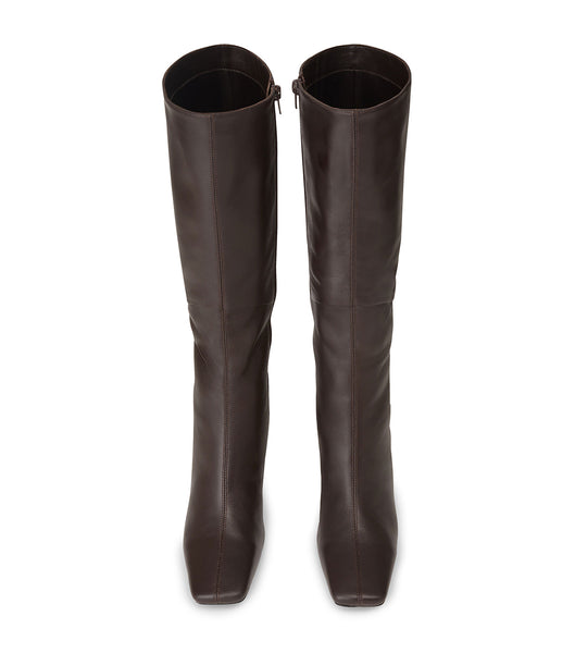 Tony Bianco Fantasy Chocolate Nappa 8cm Mid Calf Boots Chocolate | FSGUI93597