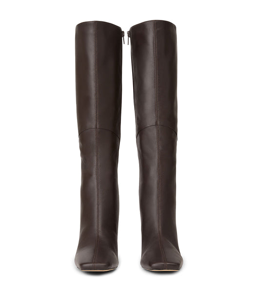 Tony Bianco Fantasy Chocolate Nappa 8cm Mid Calf Boots Chocolate | FSGUI93597