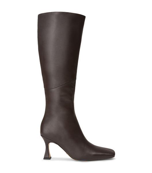 Tony Bianco Fantasy Chocolate Nappa 8cm Mid Calf Boots Chocolate | FSGUI93597