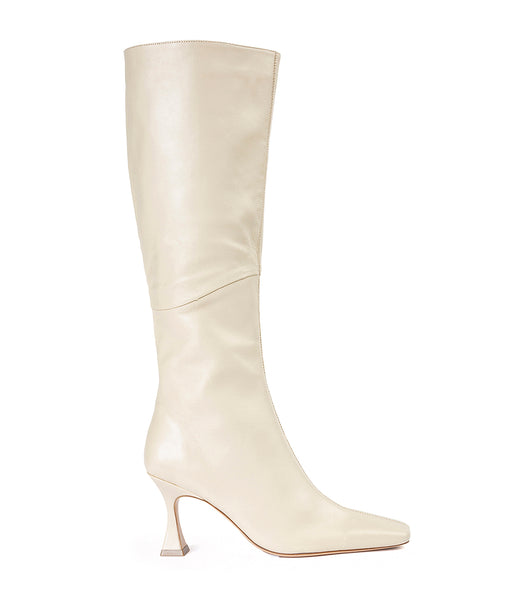 Tony Bianco Fantasy Vanilla Nappa 8cm Heeled Boots Light Yellow | YSGGT14589