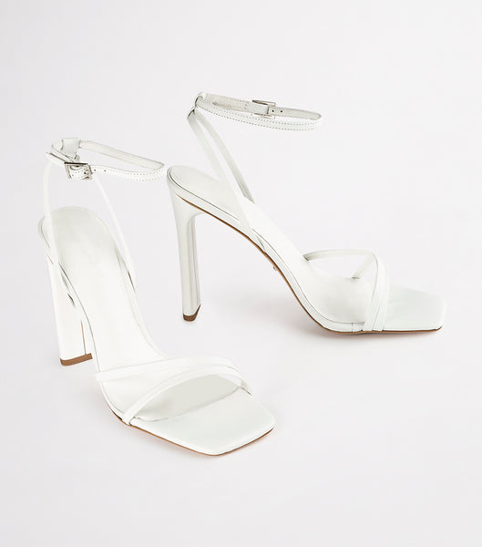 Tony Bianco Fiance Milk Capretto 11cm Event Heels White | QSGUV84424