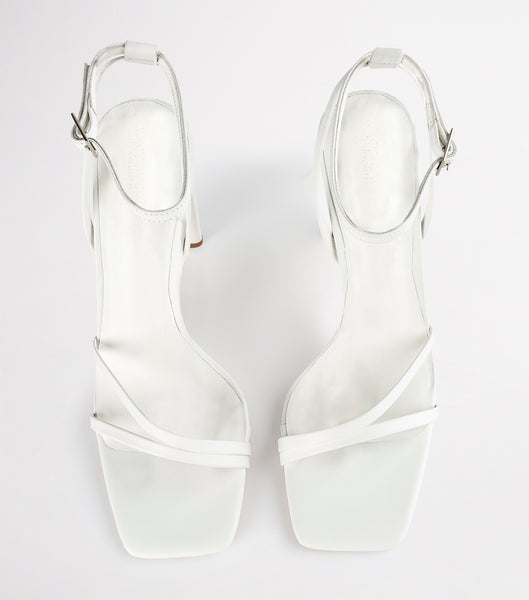 Tony Bianco Fiance Milk Capretto 11cm Strappy Heels White | MSGFT19229