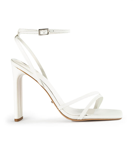 Tony Bianco Fiance Milk Capretto 11cm Strappy Heels White | MSGFT19229