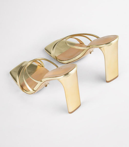 Tony Bianco Fior Gold Nappa Metallic 11cm Event Heels Gold / Metal | LSGTR27293