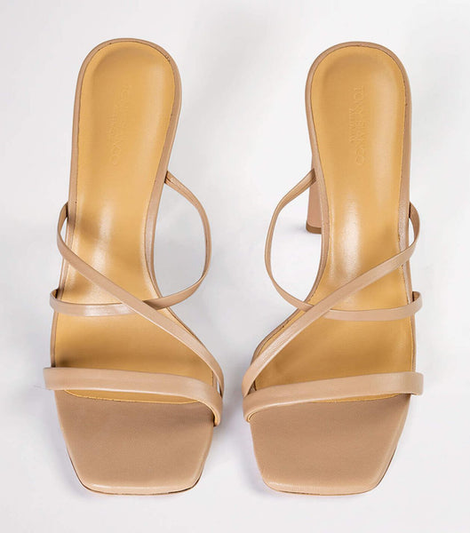 Tony Bianco Fior Skin Capretto 11cm Strappy Heels Skin Color | ESGVG22409