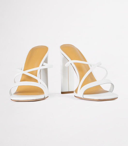 Tony Bianco Fior White Kid 11cm Strappy Heels White | SGICD49758