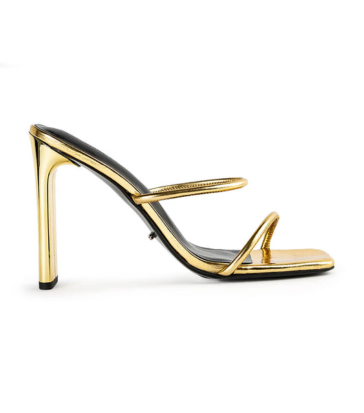 Tony Bianco Florence Gold Foil 11cm Event Heels Gold | ZSGNQ17553