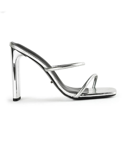 Tony Bianco Florence Silver Foil 11cm Event Heels Silver | SGXBR90551