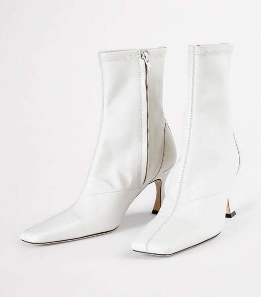 Tony Bianco Fomo Dove Nappa 8cm Ankle Boots White | QSGWA25421