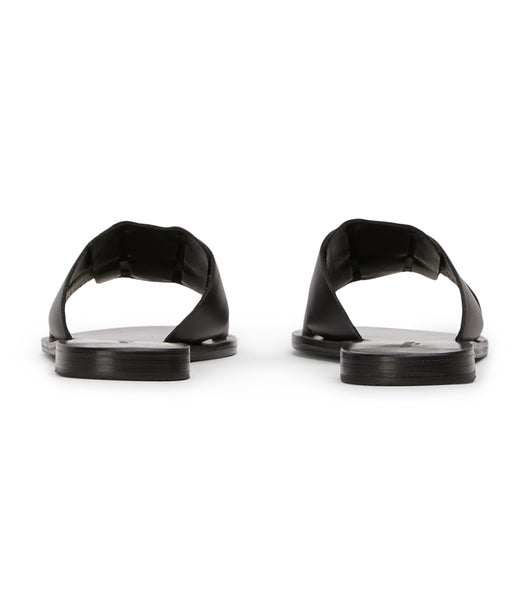 Tony Bianco Force Black 1cm Flat Sandals Black | SGZPD95126