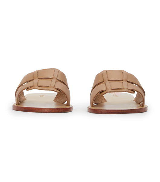 Tony Bianco Force Camel 1cm Flat Sandals Brown | SGDYB38309