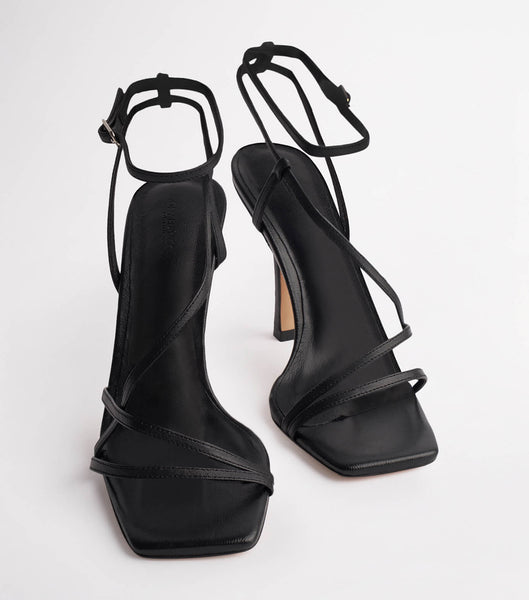 Tony Bianco Franci Black Kid 10.5cm Bridal Heels Black | SGNEJ99352