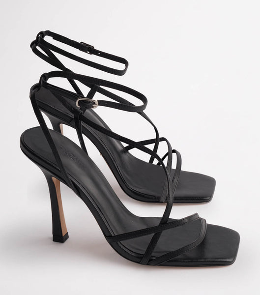 Tony Bianco Franci Black Kid 10.5cm Bridal Heels Black | SGNEJ99352