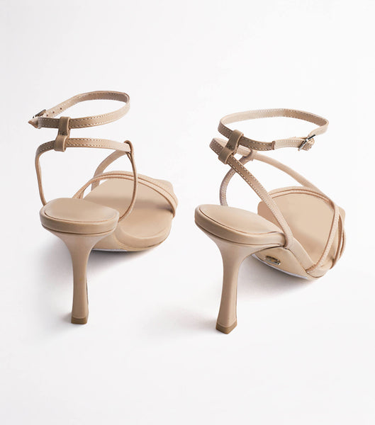 Tony Bianco Franci Skin Sheep Nappa 10.5cm Strappy Heels Skin Color | YSGVQ81087