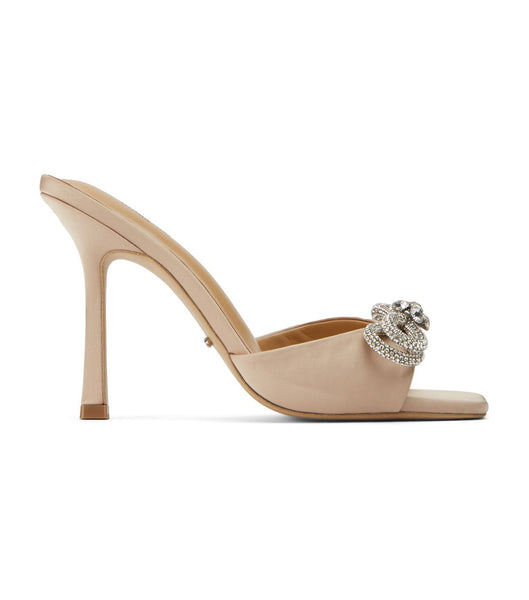 Tony Bianco Franki Nude Satin 10.5cm Bling Heels Beige | PSGQX31414