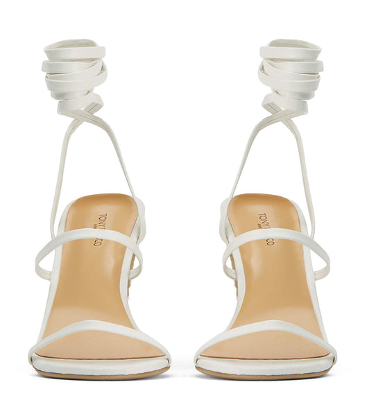 Tony Bianco Gabriella Milk Capretto 11cm Strappy Heels White | FSGHY73055