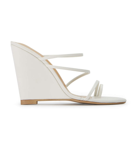 Tony Bianco Gaia Milk Capretto 11cm Wedges White | ESGVG66947