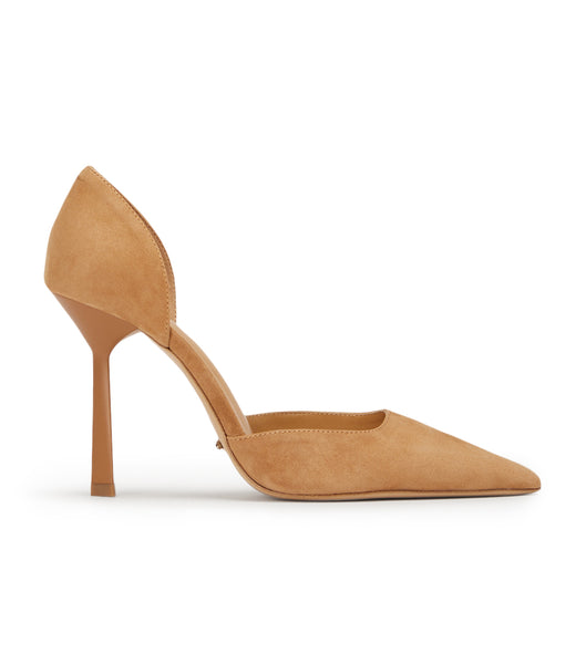 Tony Bianco Gala Butterscotch Suede 10cm Court Shoes Yellow | SGNEJ38021