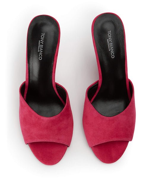 Tony Bianco Galaxy Lipstick Suede 11cm Wedges Red | SGEAH38163