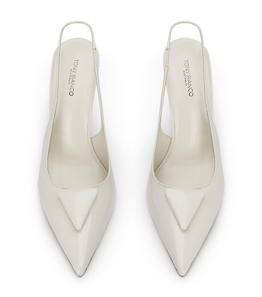 Tony Bianco Ginger White Hi Shine 10cm Event Heels White | GSGUC28203