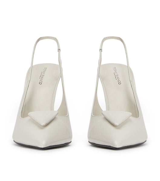 Tony Bianco Ginger White Hi Shine 10cm Event Heels White | GSGUC28203