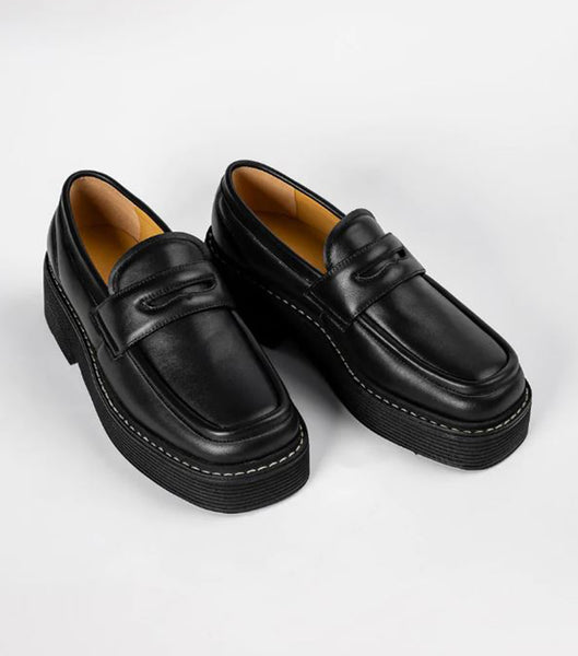 Tony Bianco Granite Black Nappa 5cm Loafers Grey / Black | TSGPQ63997