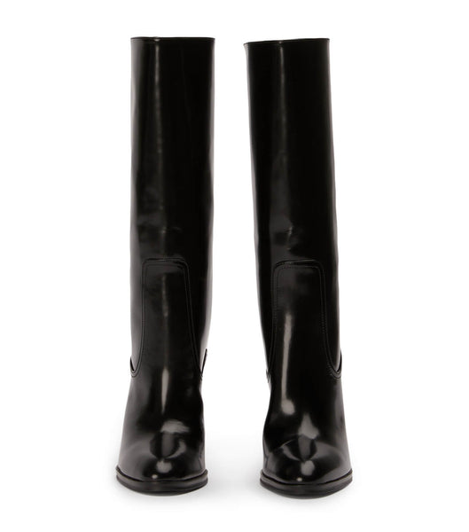 Tony Bianco Hadley Black Hi Shine 10.5cm Mid Calf Boots Black | DSGVO86077