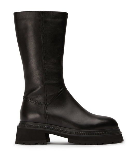 Tony Bianco Hahn Black Como 5.5cm Mid Calf Boots Black | BSGSO89446