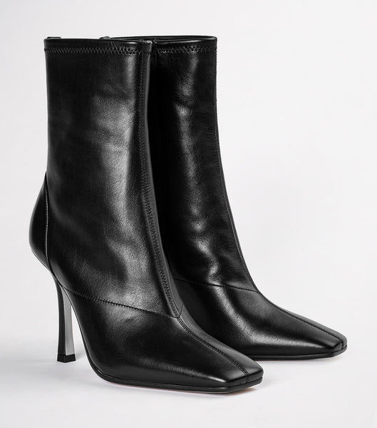 Tony Bianco Halsey Black Como 10.5cm Ankle Boots Black | SGEAH75081