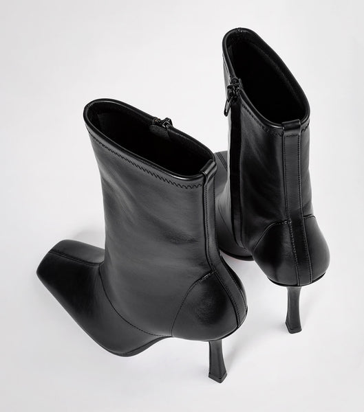 Tony Bianco Halsey Black Como 10.5cm Ankle Boots Black | SGEAH75081