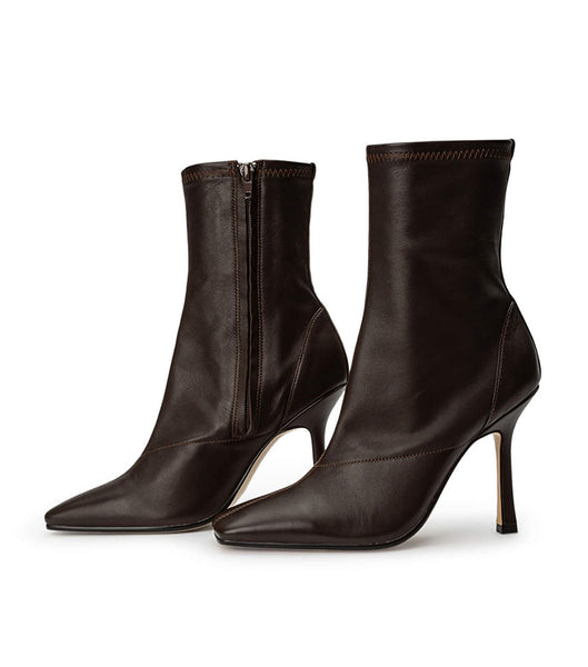 Tony Bianco Halsey Chocolate Nappa 10.5cm Ankle Boots Chocolate | SGCIF47027