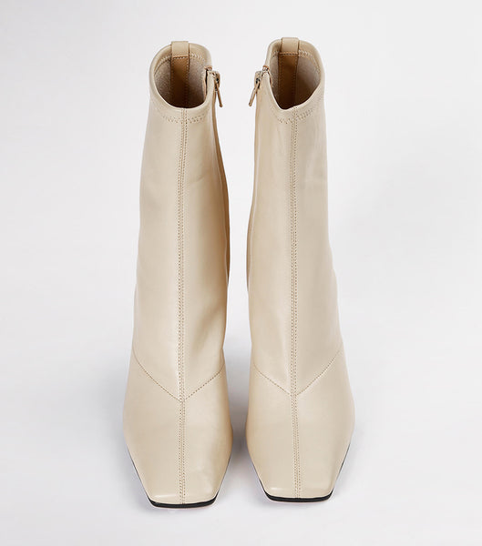 Tony Bianco Halsey Vanilla Nappa 10.5cm Stiletto Boots Light Yellow | SGCIF74820