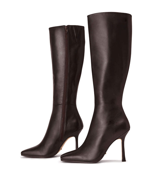 Tony Bianco Havana Chocolate Nappa 10.5cm Stiletto Boots Chocolate | ASGWC44379