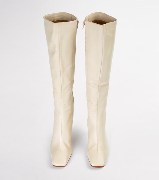 Tony Bianco Havana Vanilla Nappa 10.5cm Mid Calf Boots Light Yellow | DSGVO76264