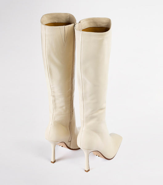 Tony Bianco Havana Vanilla Nappa 10.5cm Mid Calf Boots Light Yellow | DSGVO76264