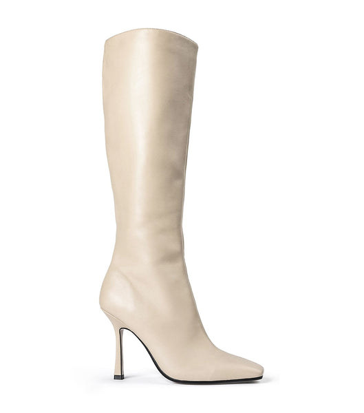 Tony Bianco Havana Vanilla Nappa 10.5cm Mid Calf Boots Light Yellow | DSGVO76264