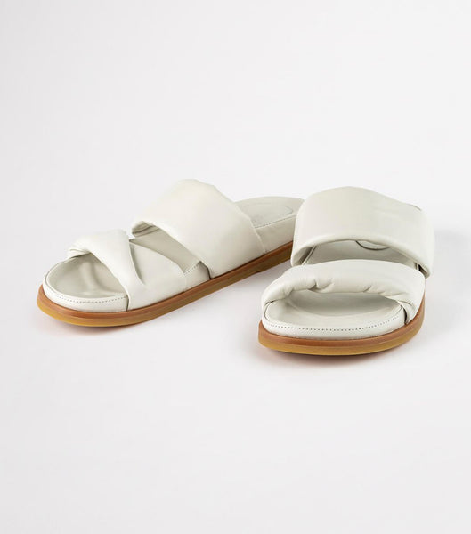 Tony Bianco Henry Dove Nappa 3.5cm Flat Sandals White | SSGVO41613