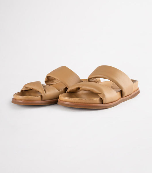 Tony Bianco Henry Honey Nappa 3.5cm Slides Orange | SGZDE98705