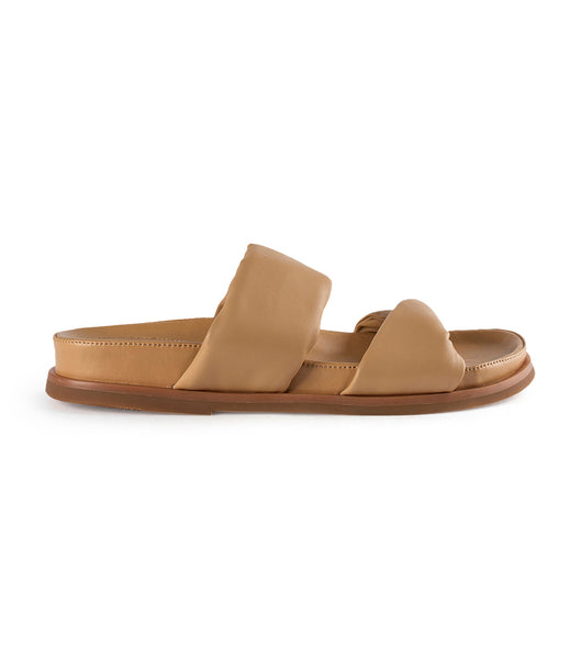 Tony Bianco Henry Honey Nappa 3.5cm Slides Orange | SGZDE98705