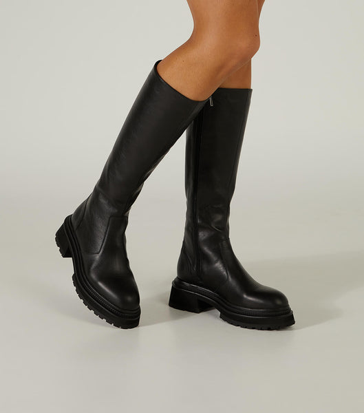 Tony Bianco Hitch Black Venice 5.5cm Combat Boots Black | SGZDE39393