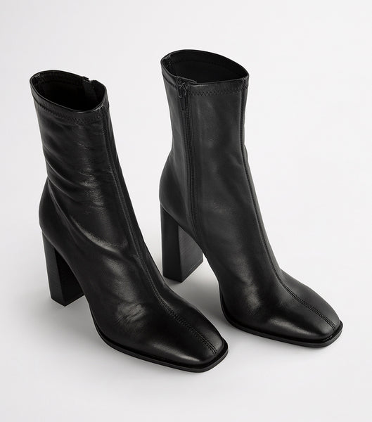 Tony Bianco Ines Black Como 10cm Heeled Boots Black | SGQAV81286