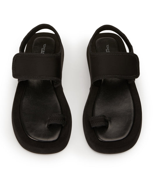 Tony Bianco Iso Black Neoprene 3.5cm Sandals Black | XSGBH73491