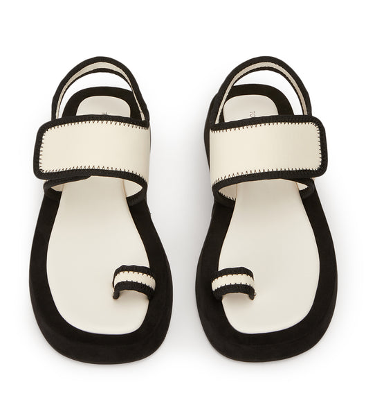 Tony Bianco Iso White/Black Neoprene 3.5cm Sandals White / Black | SGJBT49184