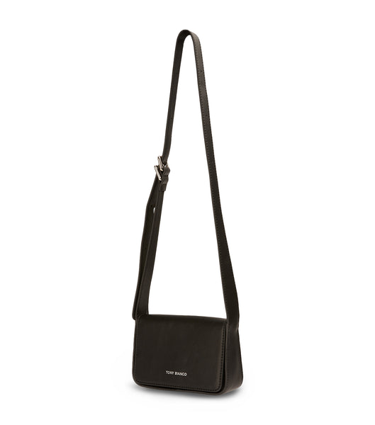 Tony Bianco Janey Black Leather Shoulder Bag Accessories Black | FSGHY28605