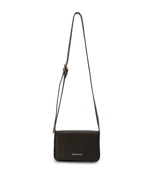 Tony Bianco Janey Black Leather Shoulder Bag Accessories Black | FSGHY28605