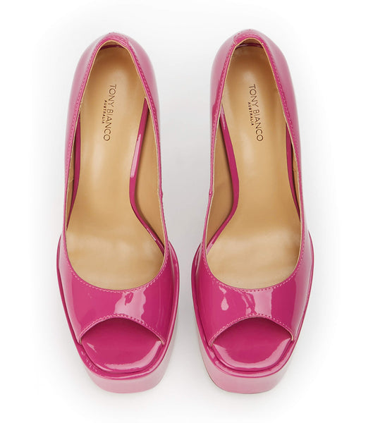 Tony Bianco Jolee Berry Patent 15cm Platform Shoes Pink | SGCIF59515