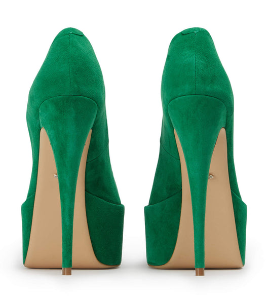 Tony Bianco Jolee Jade Suede 15cm Platform Shoes Green | SGZPD49418