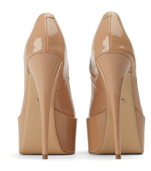 Tony Bianco Jolee Nude Patent 15cm Stiletto Heels Beige | SGJKU18147